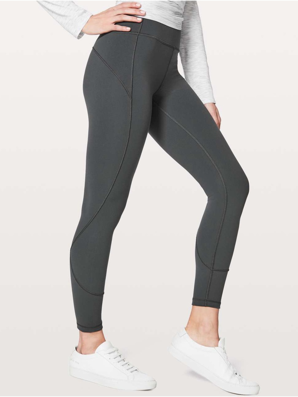 Women’s Lululemon In Movement 7/8 Tight *Everlux 25" Deep Coal Size 2 W5ANXS